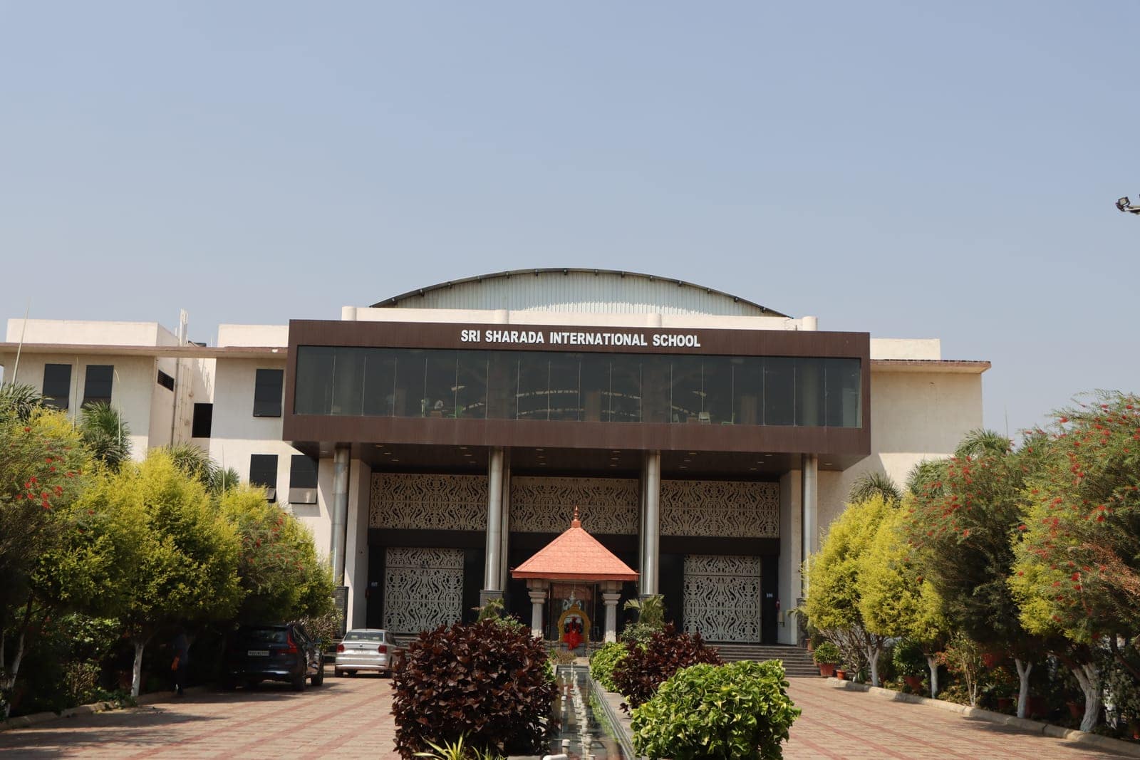 Front court on the Sri Sharada International School campus in Koppal