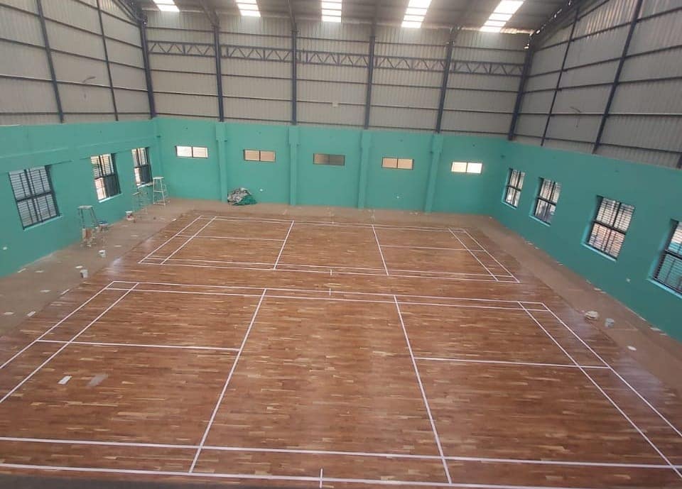 Indoor court on the Sri Sharada International School campus in Koppal