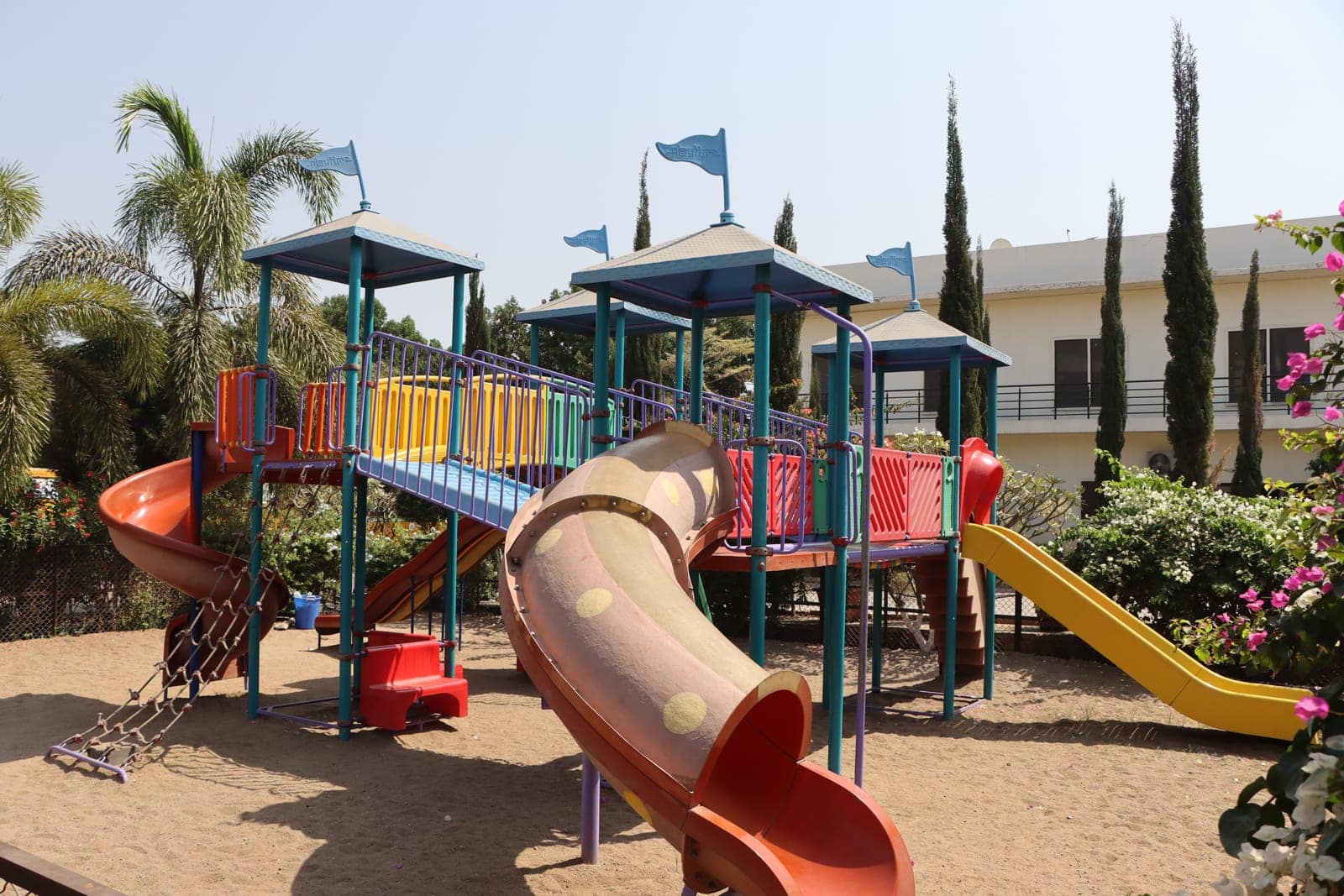 Play structure on the Sri Sharada International School campus in Koppal