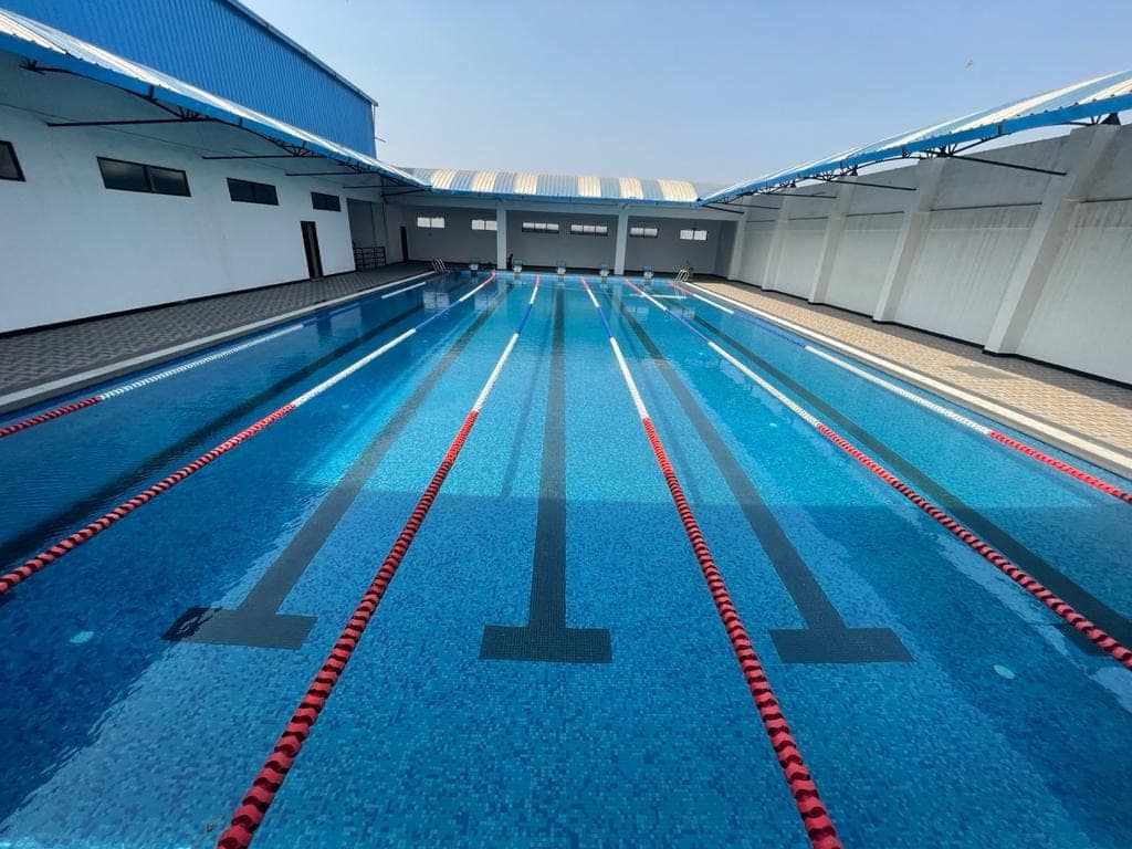 Pool lanes on the Sri Sharada International School campus in Koppal