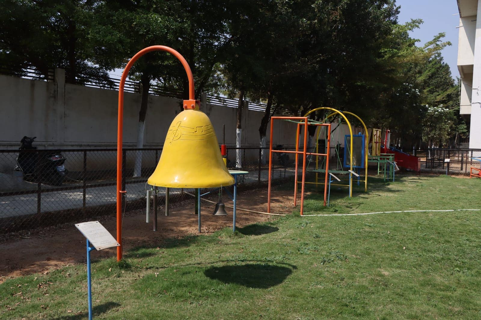 Science bell on the Sri Sharada International School campus in Koppal