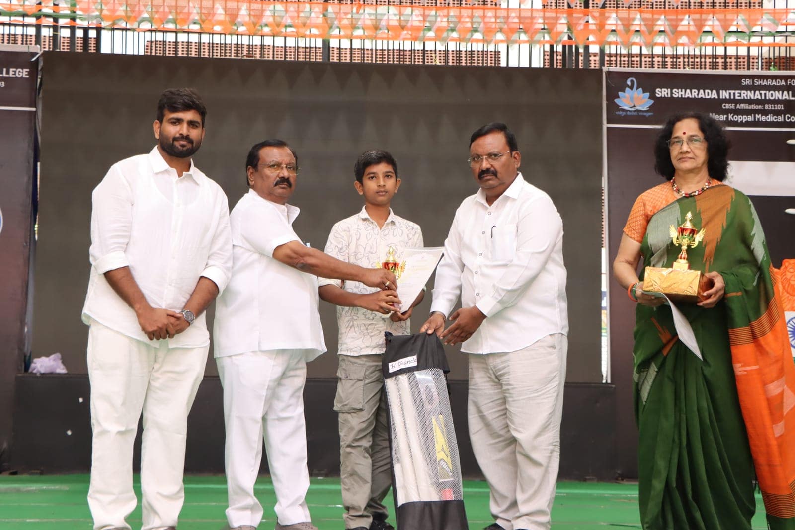 Felicitation champion — a school event at Sri Sharada International School