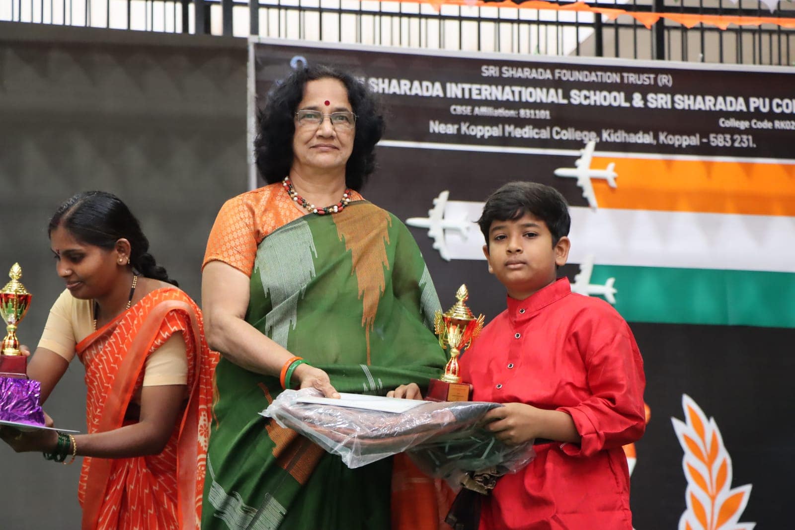 Felicitation mementos — a school event at Sri Sharada International School