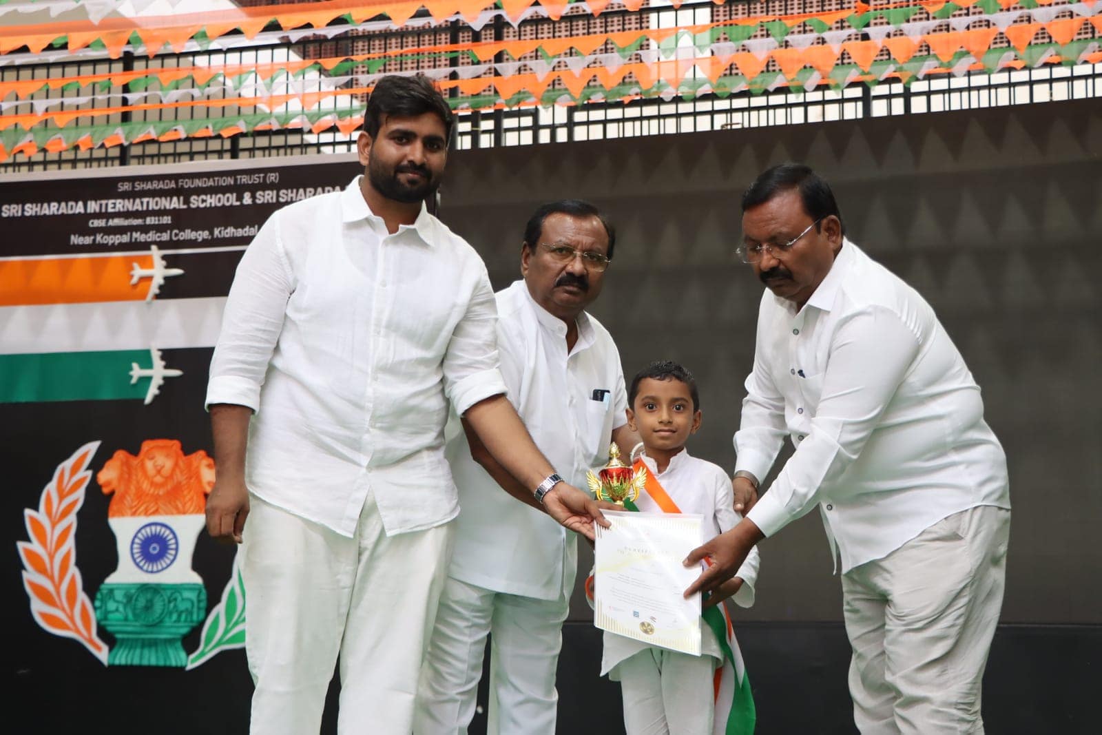 Felicitation young star — a school event at Sri Sharada International School