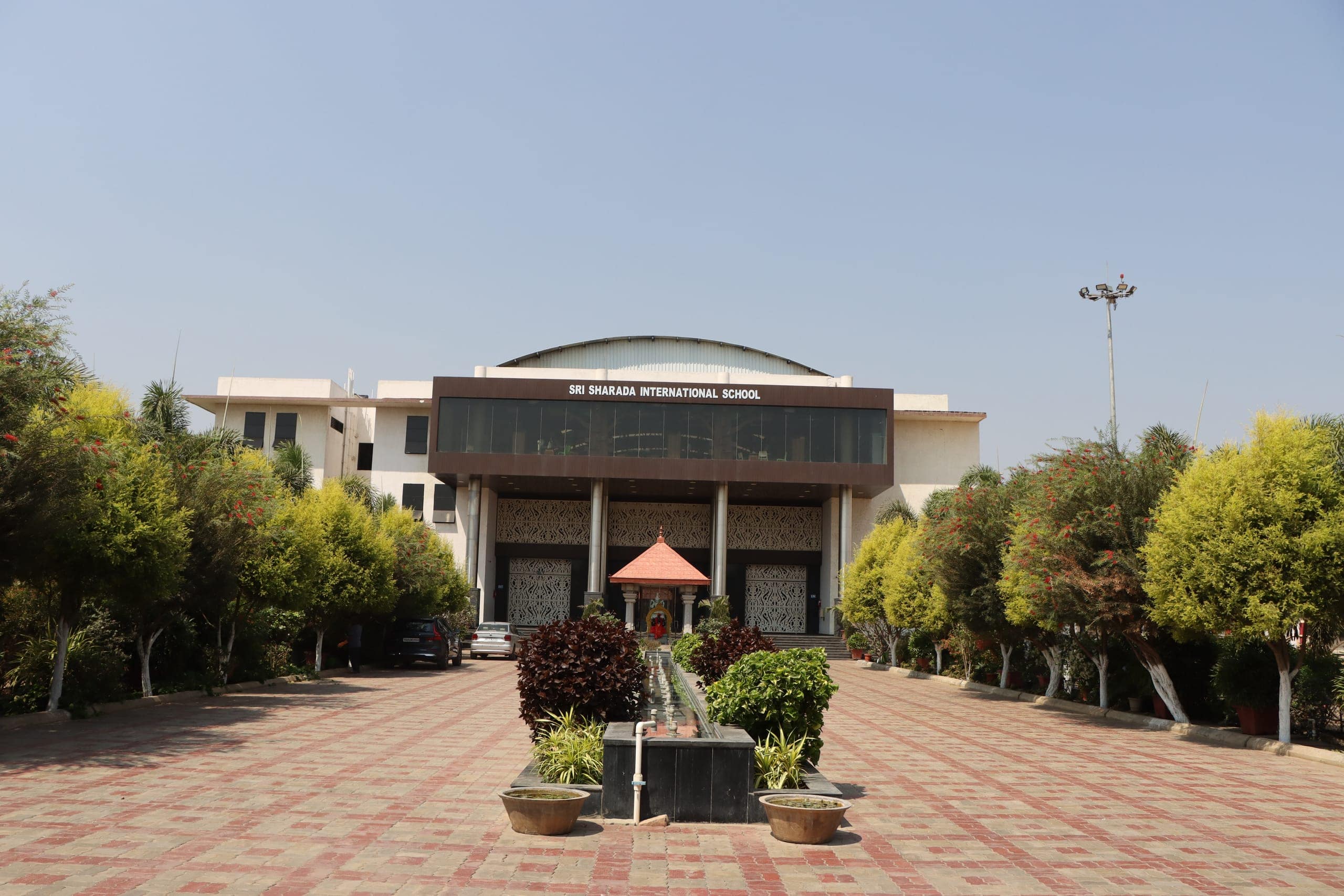 Front avenue at Sri Sharada International School, Koppal