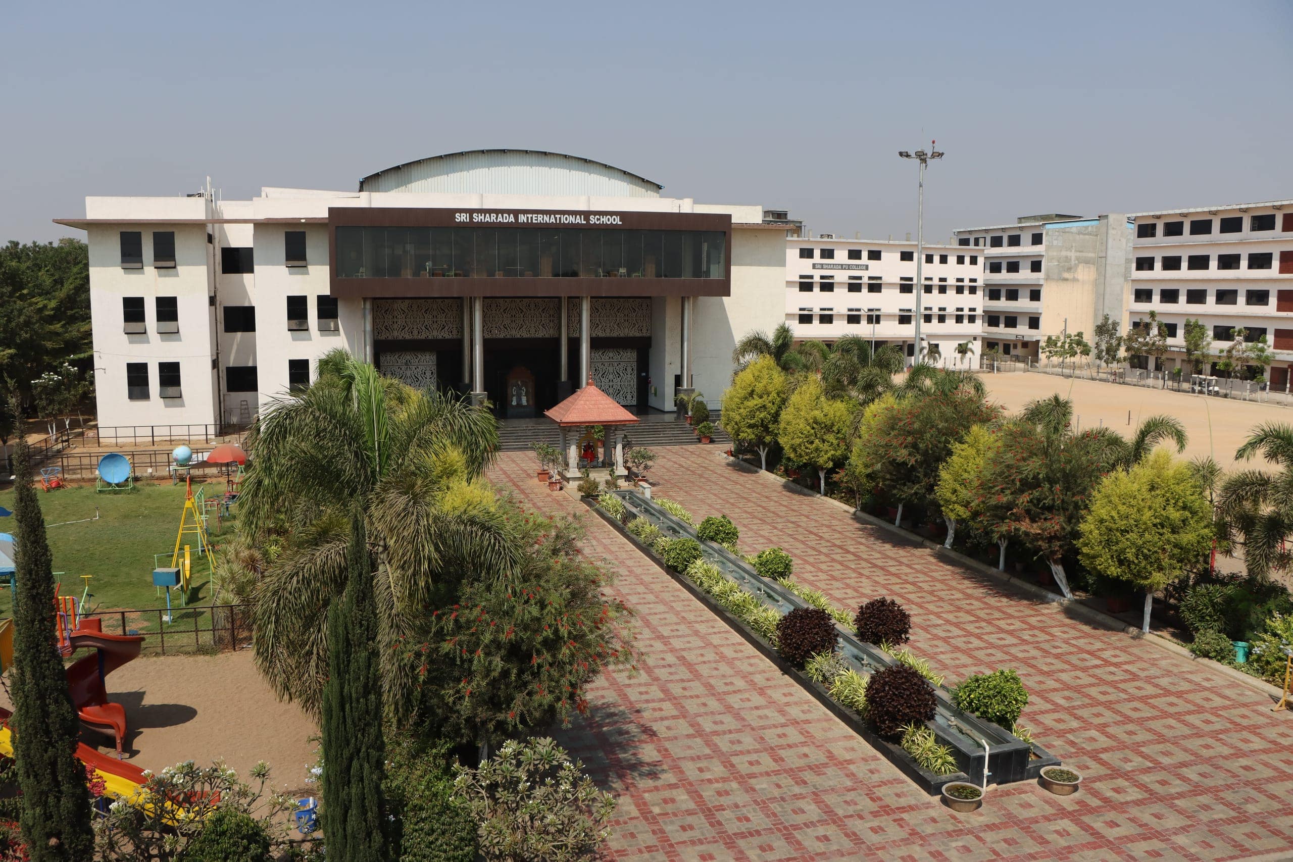 Garden campus at Sri Sharada International School, Koppal