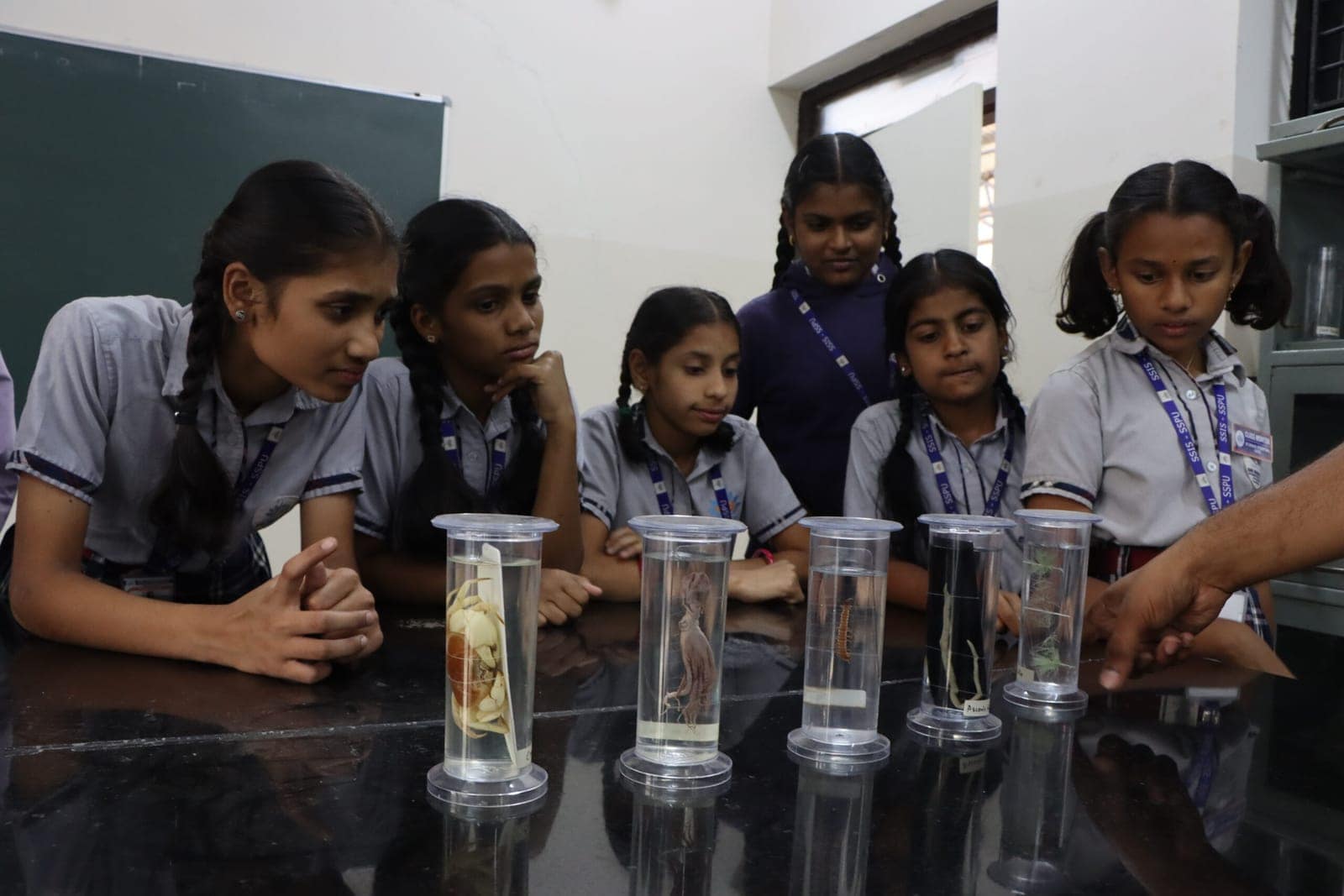 Students learning — Chem glasses at Sri Sharada International School